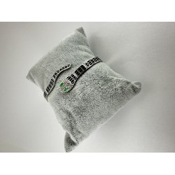 Gümüş Desenli  Yılan Bileklik 